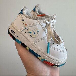 Nike Baby/Toddlers Air Force 1 LV8 Swoosh‎ Pack Sneakers Size 5C